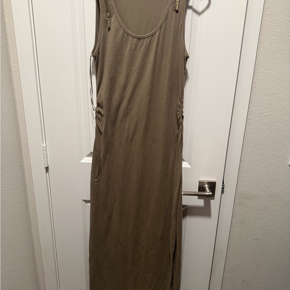 Michael Kors Taupe Sleeveless Maxi Dress
